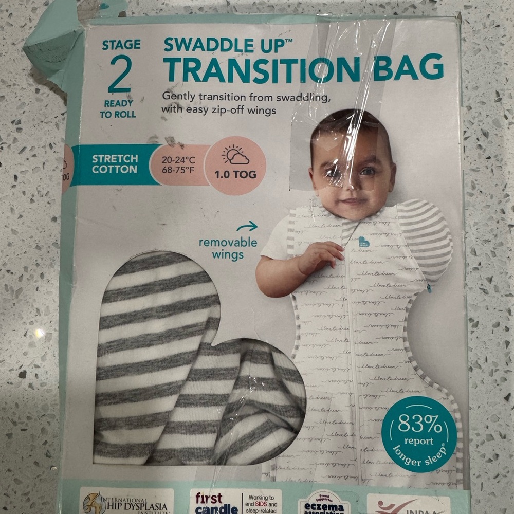 Love to Dream Swaddle UP Transition Bag - Gray Stripes